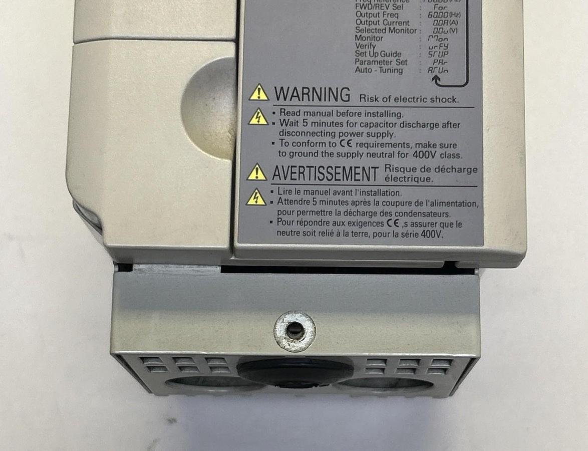 Used YASKAWA,CIMR-VU4A0007FAA,VARIABLE SPEED DRIVE