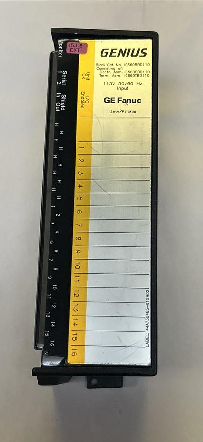 Used GE FANUC,IC660BBD110,GENIUS BLOCK I/O MODULE 115V