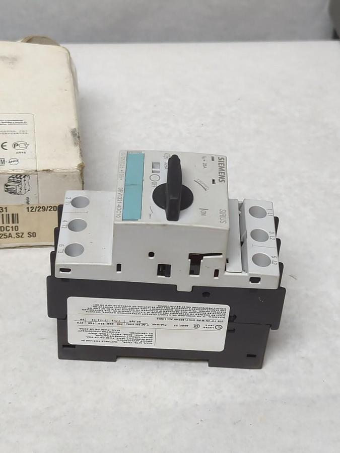 SIEMENS,3RV1321-4DC10,MOTOR PROTECTION CIRCUIT BREAKER 25A NOS