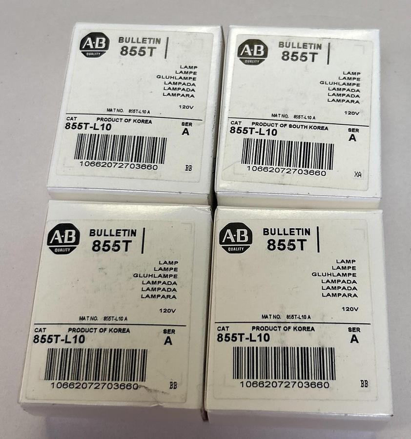 ALLEN BRADLEY,855T-L10,LAMP LOT OF 4 NOS