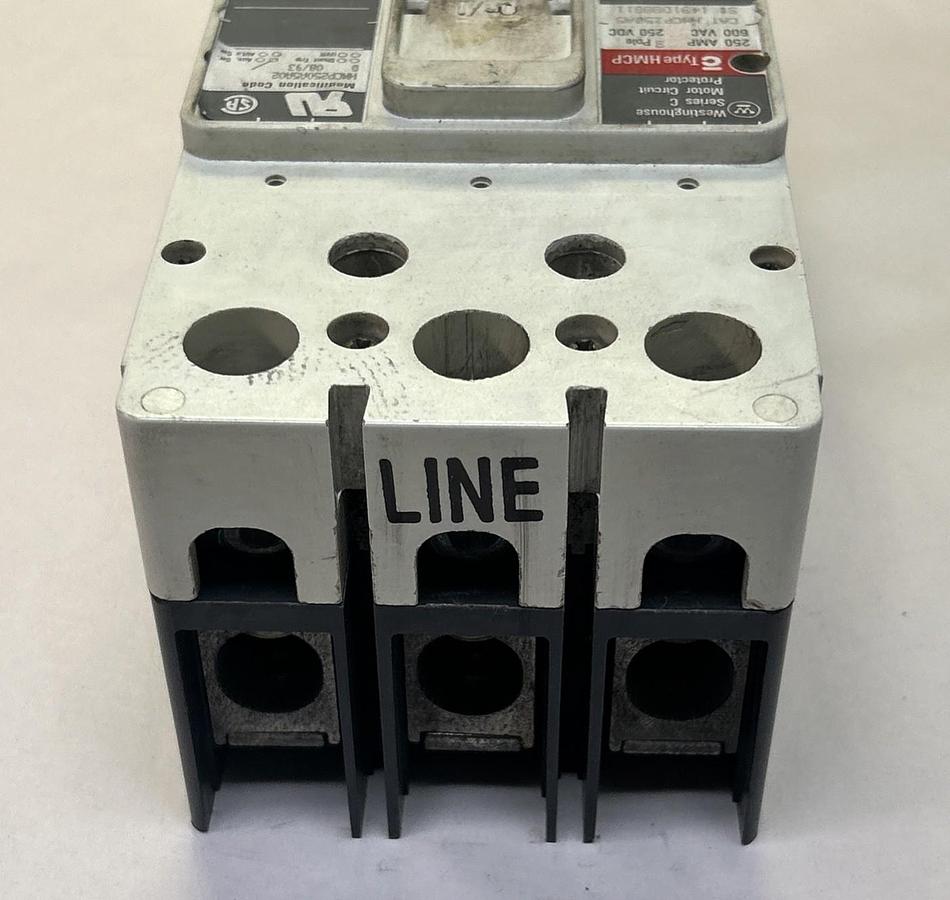 Used WESTINGHOUSE,HMCP250A5,CIRCUIT BREAKER 250A 600V 3P