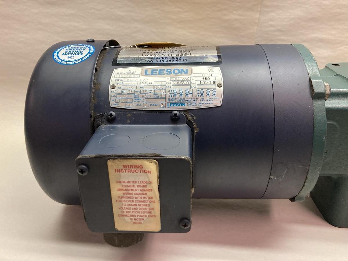 Used Reliance,56/200-20,Right Angle Gear Reducer 1.11HP 1750RPM RATIO 20