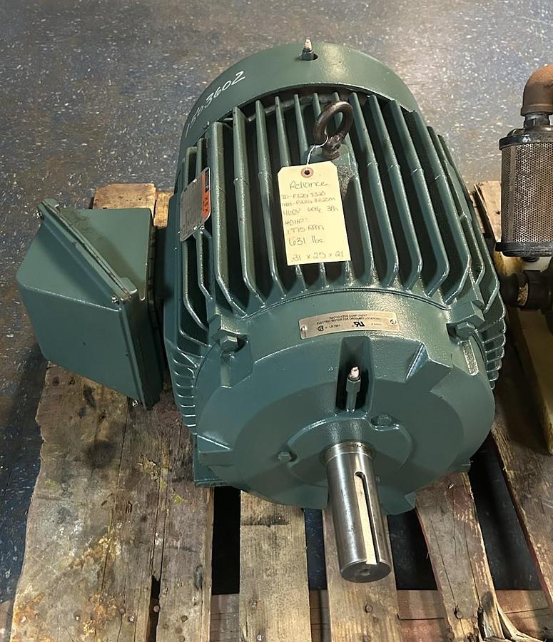Used RELIANCE,P32G3320M,MOTOR 40HP 460V 1775RPM 3PH 324T FRAME