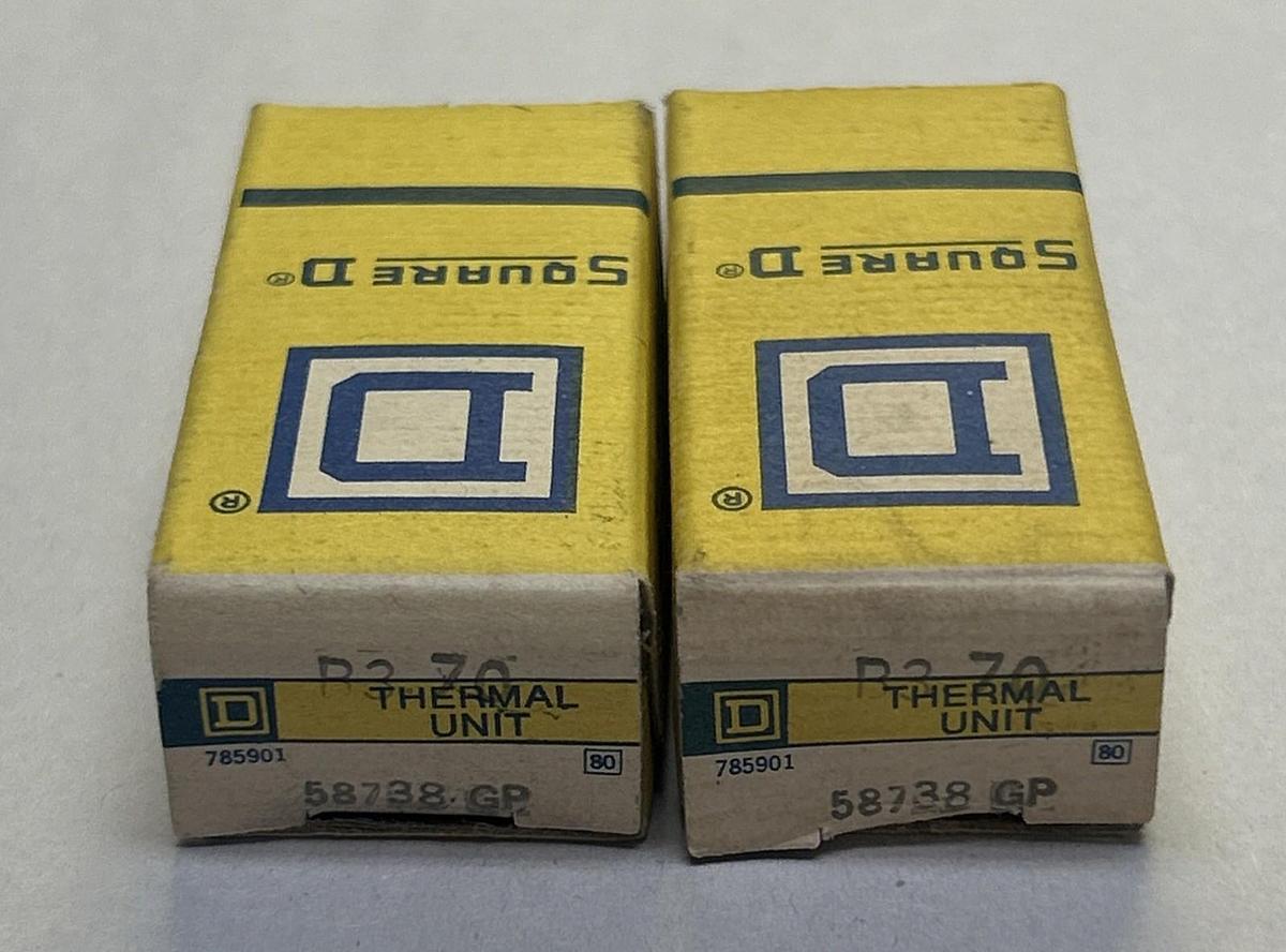 SQUARE D,B3.70,OVERLOAD RELAY HEATER ELEMENT LOT OF 2 NOS
