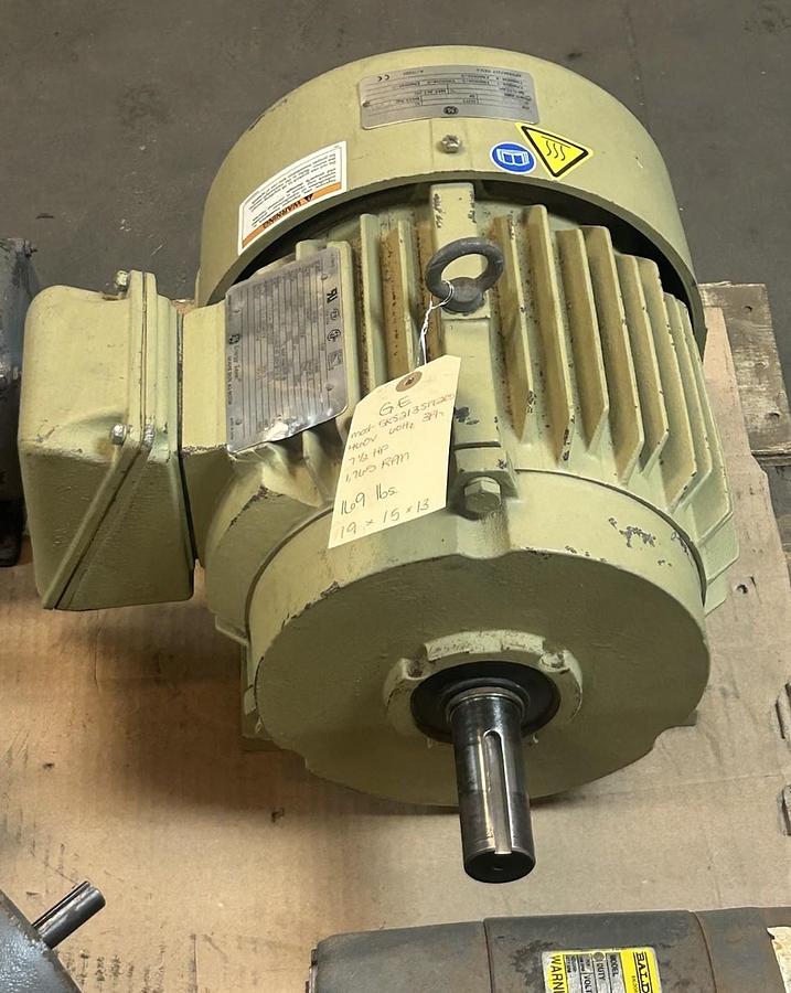 Used GE,5KS213STE205,AC MOTOR 7.5HP 230/460V 1765RPM 3PH 213T FRAME