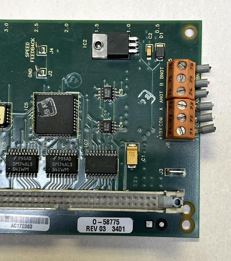 Used RELIANCE,0-58775,FLEXPAK 3000 ENCODER FEEDBACK BOARD