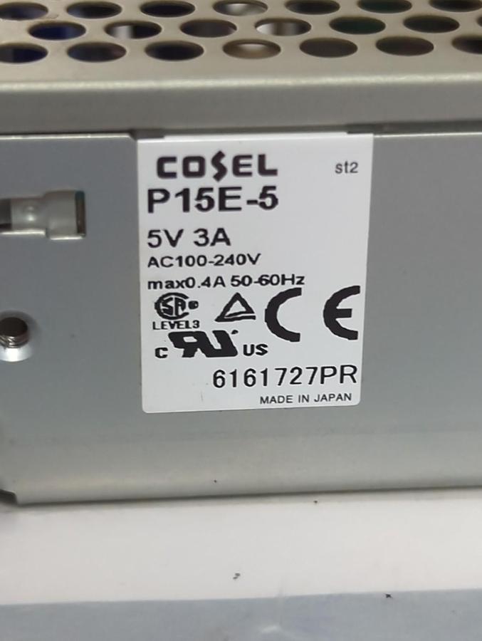 Used COSEL,P15E-5,POWER SUPPLY 5V 3A PRE-OWNED