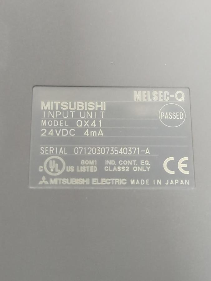 Used MITSUBISHI,QX41,INPUT UNIT MODULE 24VDC 4mA PRE-OWNED