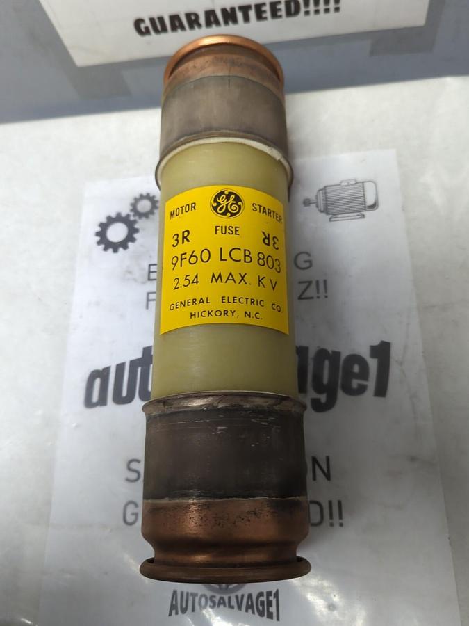 GENERAL ELECTRIC,9F60 LCB 803,3R MOTOR STARTER FUSE 2.54 MAX KV. MISSING BOX