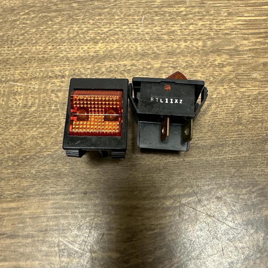 Unknown,RTL11X2,Amber Rocker Switch LOT of 2