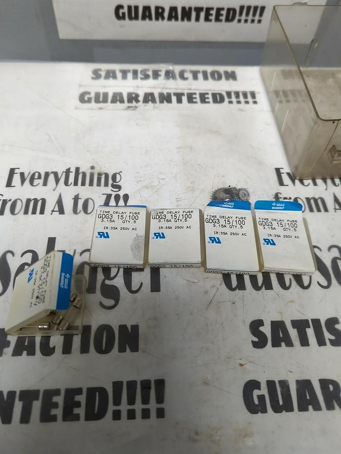 GOULD SHAWMUT,GDG3-15/100,TIME DELAY MINIATURE FUSE 3.15A 250 VAC LOT OF 24 NOS