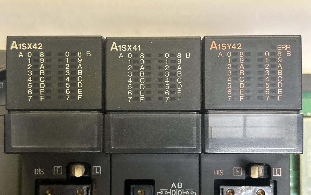 Used MITSUBISHI,A1SJHCPU,CPU UNIT W/ A1SX42 / AISX41 / A1SY42