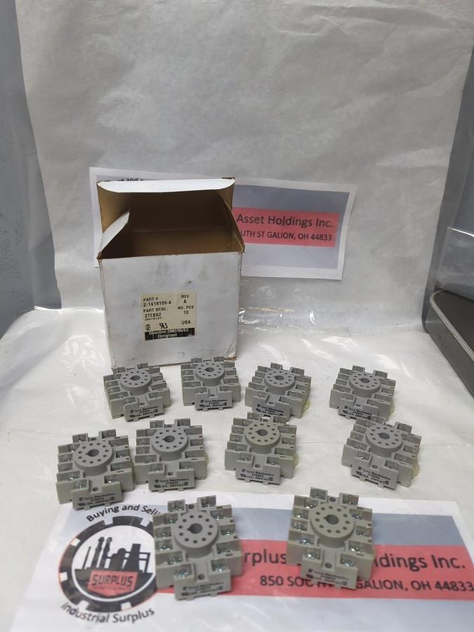 TYCO ELECTRONICS,27E892,RELAY BASE 10 AMP 300VAC PACK OF 10 PCS NOS