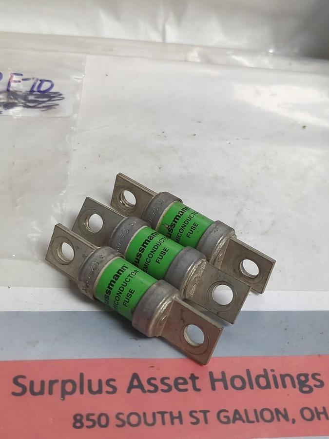 Used BUSSMANN,XL50F70,SEMICONDUCTOR FUSE LOT OF PRE-OWNED