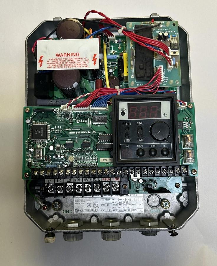 Used ALLEN BRADLEY,1333-YAB,ADJUSTABLE FREQUENCY AC DRIVE