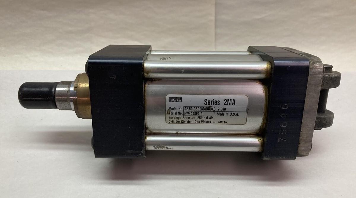 Used Parker,02.50 CBC2MAUS34C 2.000,Series 2MA Cylinder 250psi Air