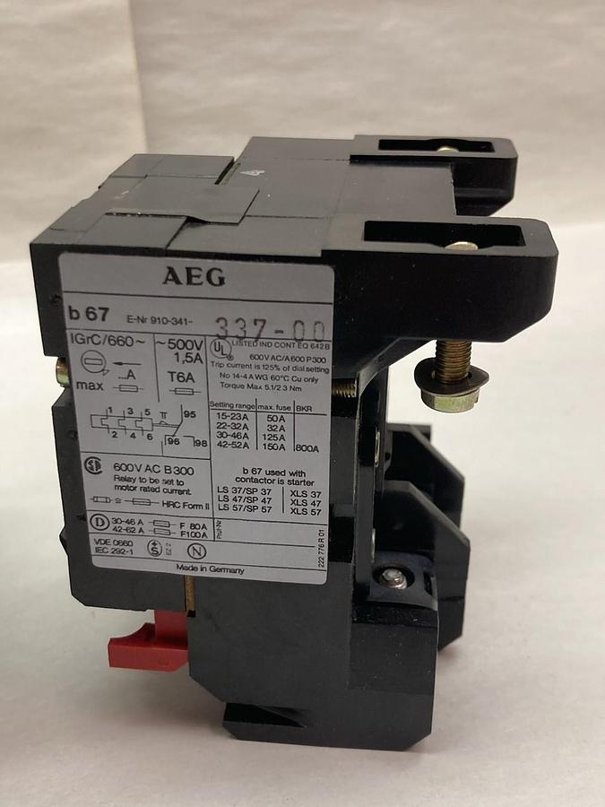 AEG,b 67 910-341-337-00,Thermal Overload Relay
