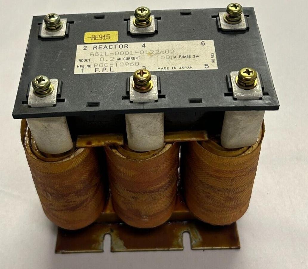 Used FANUC,A81L-0001-0122-02,AC REACTOR 60A 0.2MH 3PH
