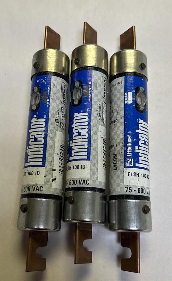 Used LITTELFUSE,FLSR100,FUSE 100A 600V LOT OF 3