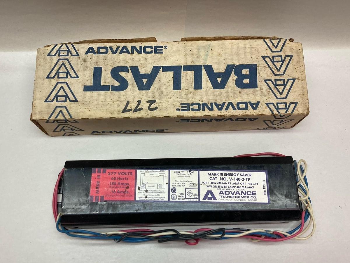 Used Advance,R-140-TP,Magnetic Rapid Start Ballast 60Hz
