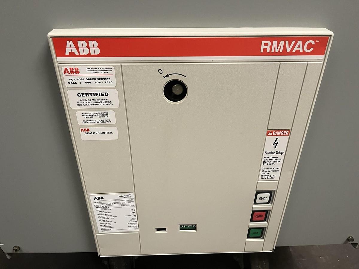 Used ABB,AM7.2-500-12,RMVAC CIRCUIT BREAKER 1200A 7.2kV