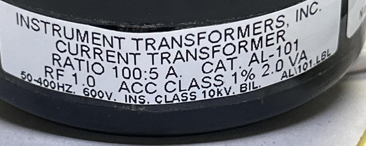 INSTRUMENT TRANSFORMER,AL-101,CURRENT TRANSFORMER NOS