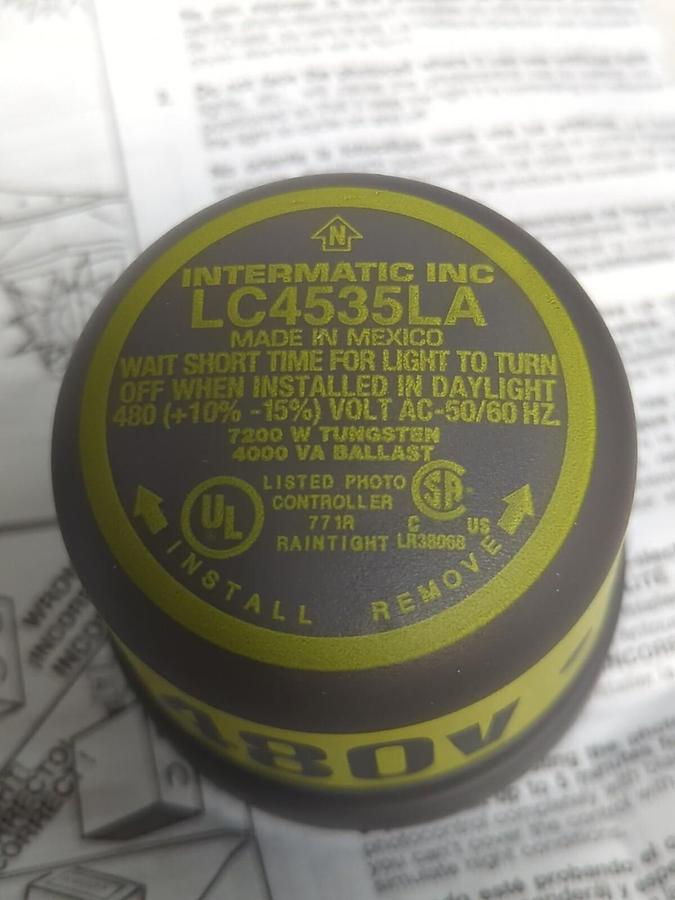 INTERMATIC,LC4535LA,PHOTO CONTROL WITH SPARK ARRESTER 480 VAC NOS