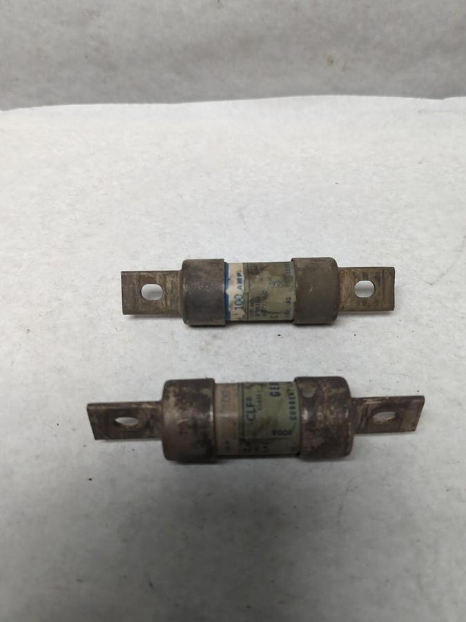 Used GENERAL ELECTRIC,GF8B100,FUSE 100 AMP LOT OF 2 PRE-OWNED