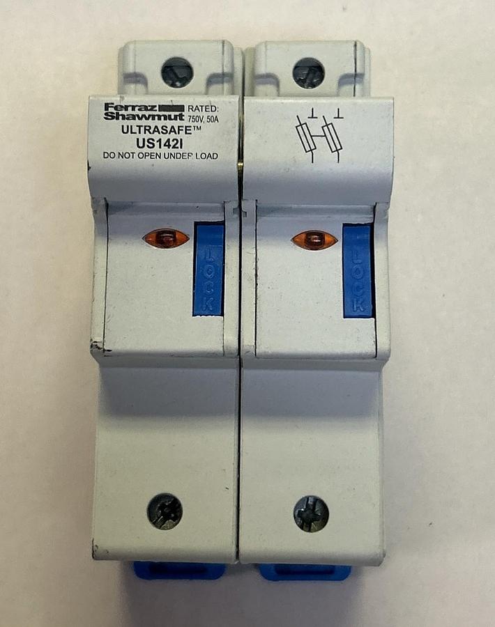 Used FERRAZ SHAWMUT,US142I,FERRAZ SHAWMUT 50A 750V 2P LOT OF 3