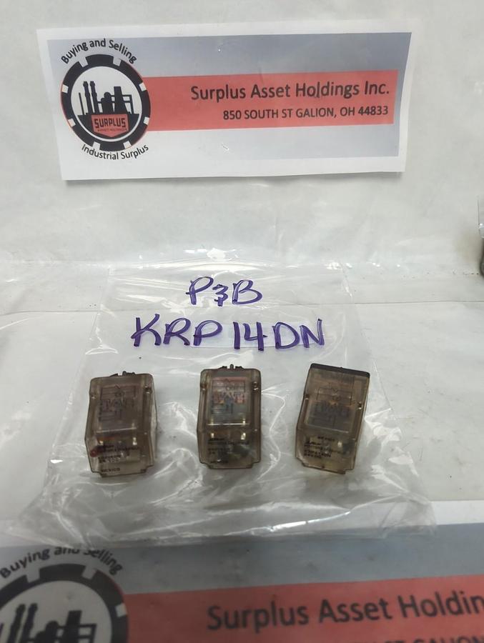 Used P&B,KRP14DN,PLUG IN RELAY 11-PIN LOT OF 3 PRE-OWNED