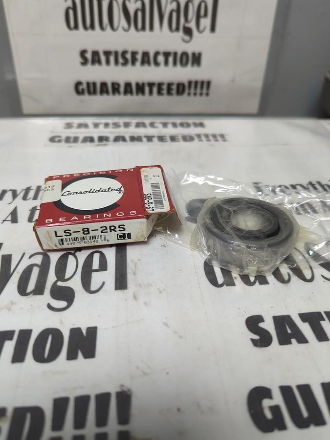 CONSOLIDATED,LS-8-2RS BEARING,2-RUBBER SEALS 3/4 IN X 1-7/8 IN X 9/16 IN NOS