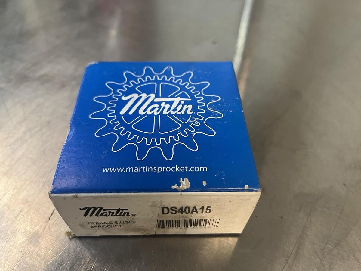 MARTIN,DS40A15,DOUBLE SINGLE SPROCKET #40 CHAIN 1/2 PITCH 15 TEETH