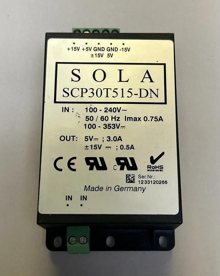 Used EMERSON SOLA,SCP30T515-DN,POWER SUPPLY