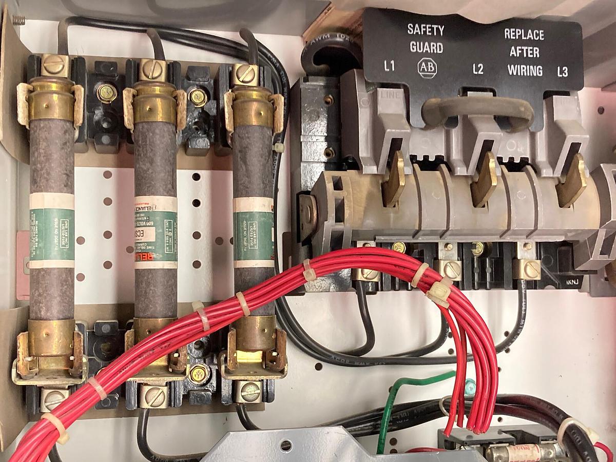 Used Allen-Bradley,2106B,Size 1 Fused MCC 20 Inch Reversing Starter Feeder Bucket