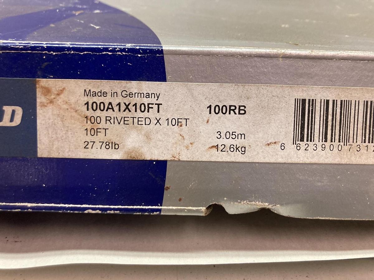 Used Renold,100A1X10FT 100RB,Riveted Roller Chain x10FT