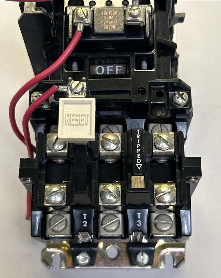 Used ALLEN BRADLEY,509-BOD-18A,NON REVERSING STARTER SIZE 1 27A 600V