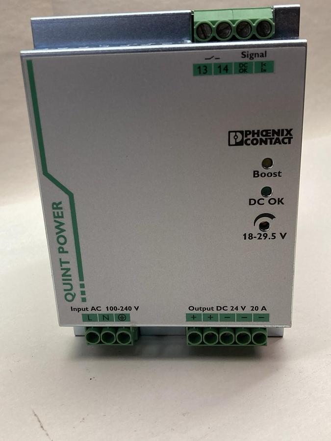 Phoenix Contact,QUINT-PS/1AC/24DC/20,Switching Power Supply 100-240V 50/60Hz