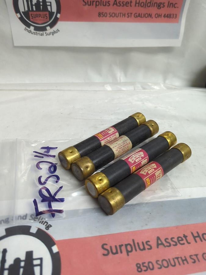 Used COOPER BUSSMANN,FRS 2-1/4,FUSETRON 2-1/4 AMP FUSE LOT OF 4 PRE-OWNED
