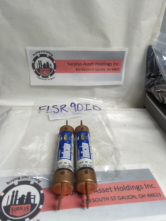 Used LITTELFUSE,FLSR90ID,INDICATOR 90 AMP FUSE LOT OF 2 PRE-OWNED