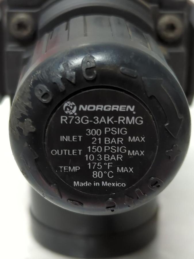 Used NORGREN,R73G-3AK-RMG,PRESSURE REGULATOR PRE-OWNED