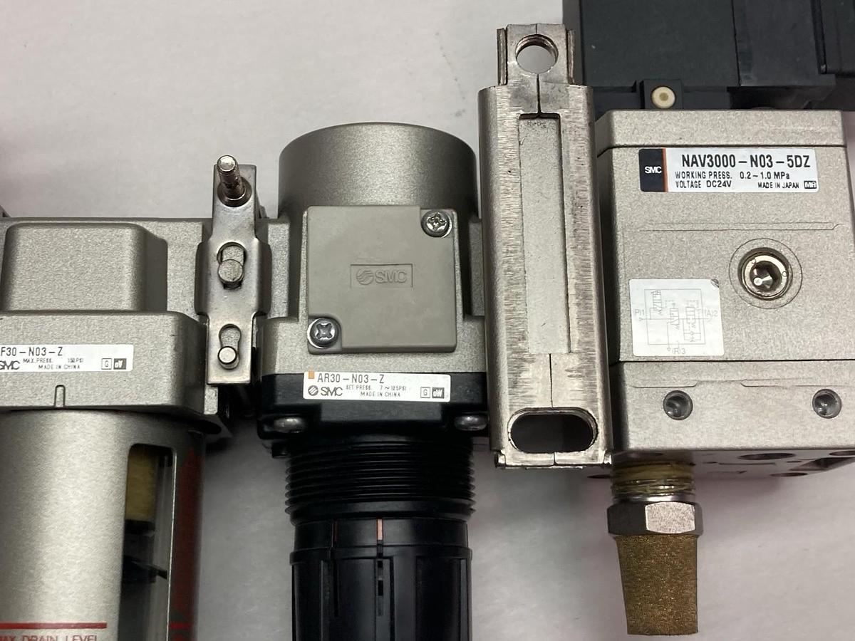 Used SMC,AF30-N03-Z & NAV3000-N03-5DZ,Pneumatic Valve Assembly