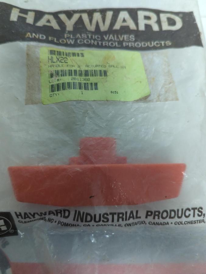 HAYWARD,HLX22,ORANGE HANDLE FOR 2 INCH ACTUATED BALL VALVE NOS