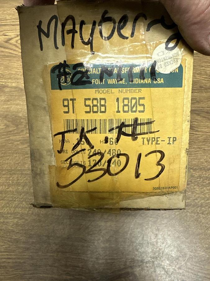 GE,9T58B1805,Specialty Transformer Type-IP