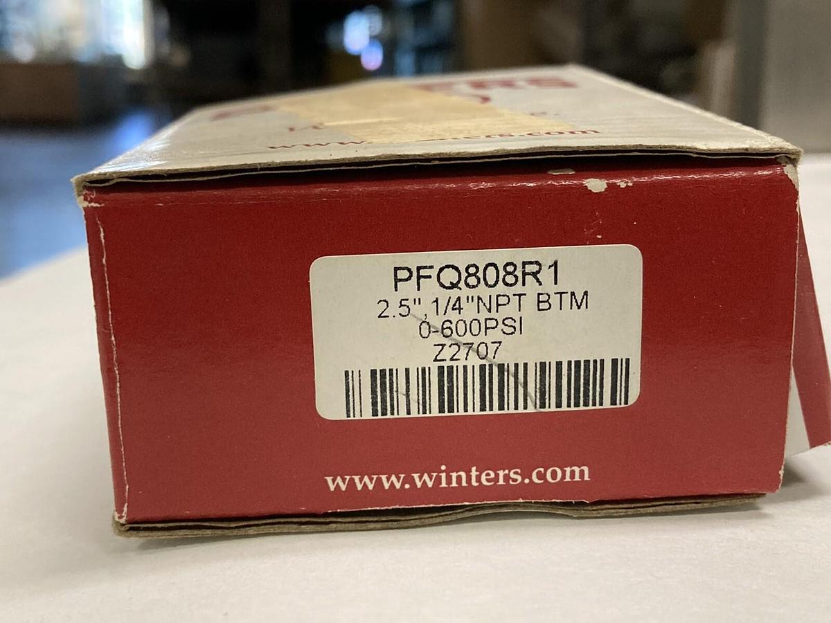 Winters Gauge,PFQ808R1,2-1/2 INCH Face SS Case 1/4 INCH NPT  0-600 PSI