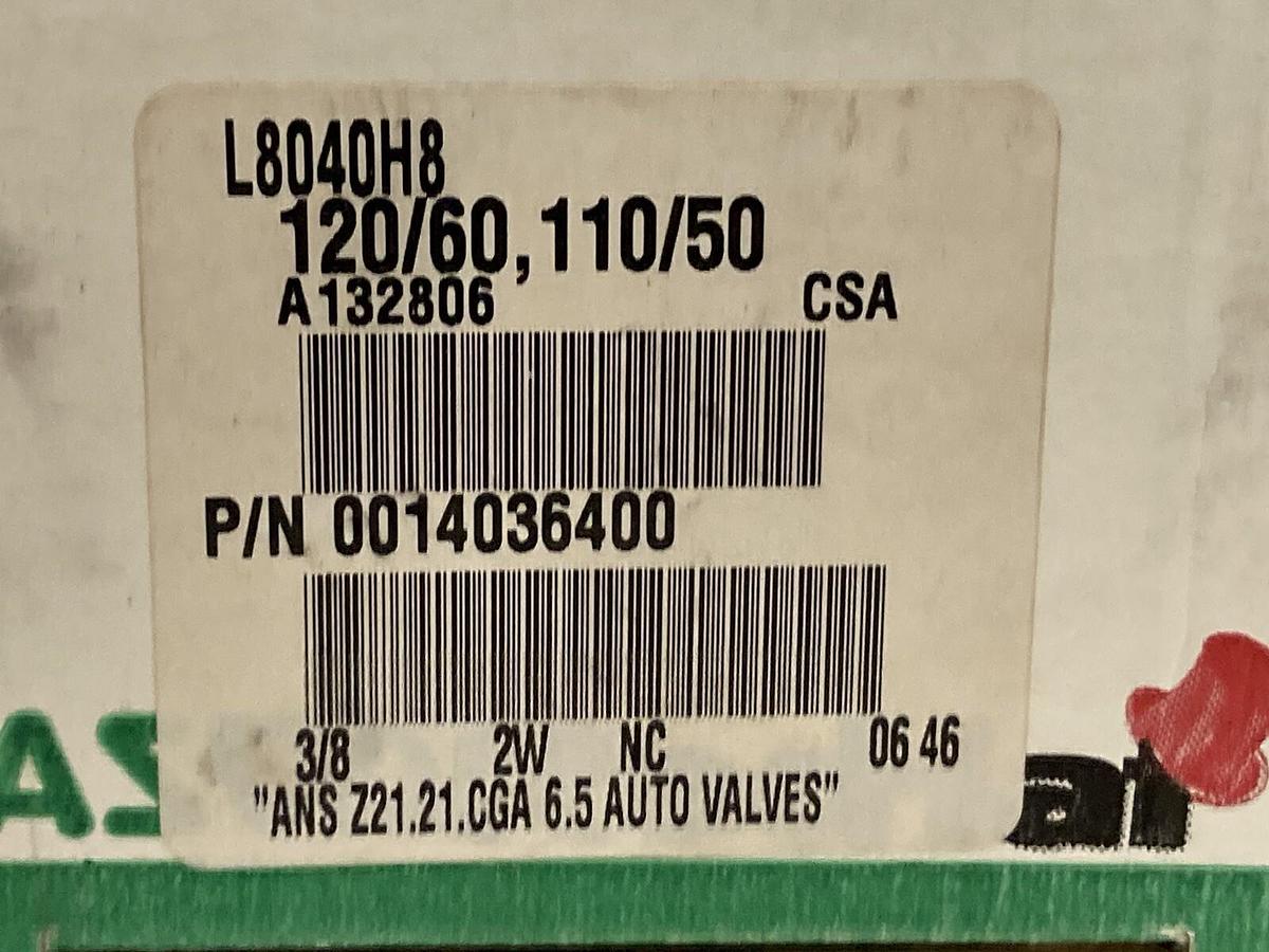 Asco,L8040H8,3/8 Inch Gas Shutoff Solenoid Valve
