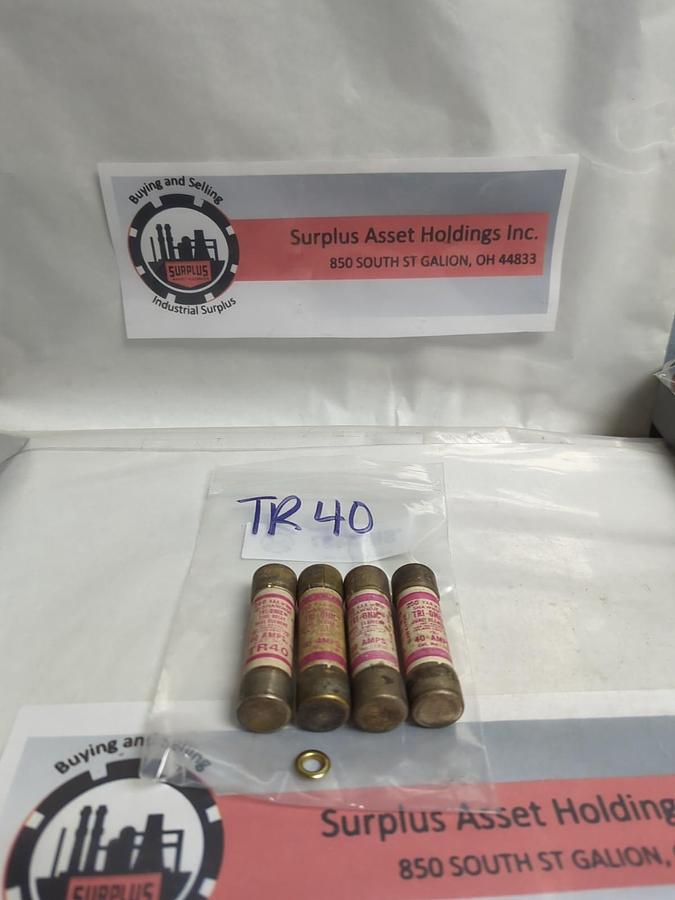 Used GOULD SHAWMUT,TR-40,TRI-ONIC 40 AMP FUSE LOT OF 4 PRE-OWNED