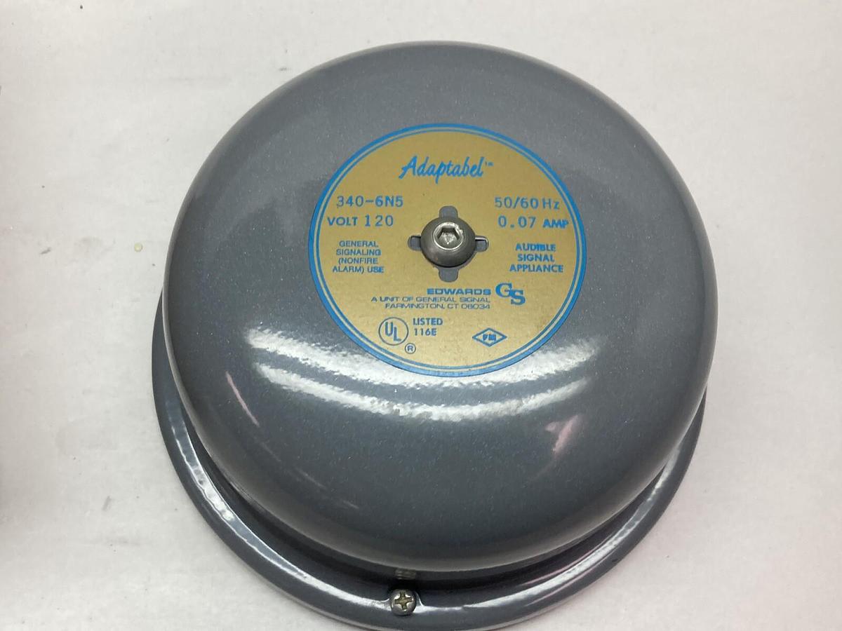 Edwards Signaling,340-6N5,Adaptabel Bell 120V 50/60Hz 6 Inch