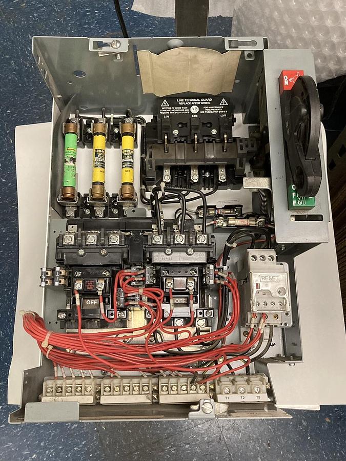 Used Allen-Bradley,2100 2106,Size 1 Fused MCC 20 Inch REVERSING Starter Feeder Bucket