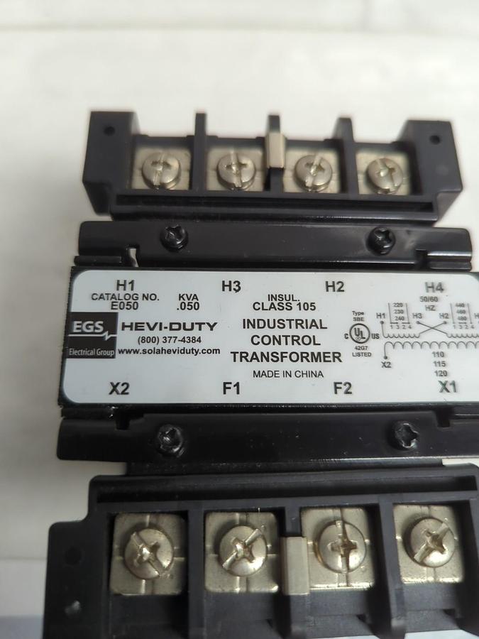 EGS,E050,CONTROL TRANSFORMER CLASS 105 MISSING BOX NOS