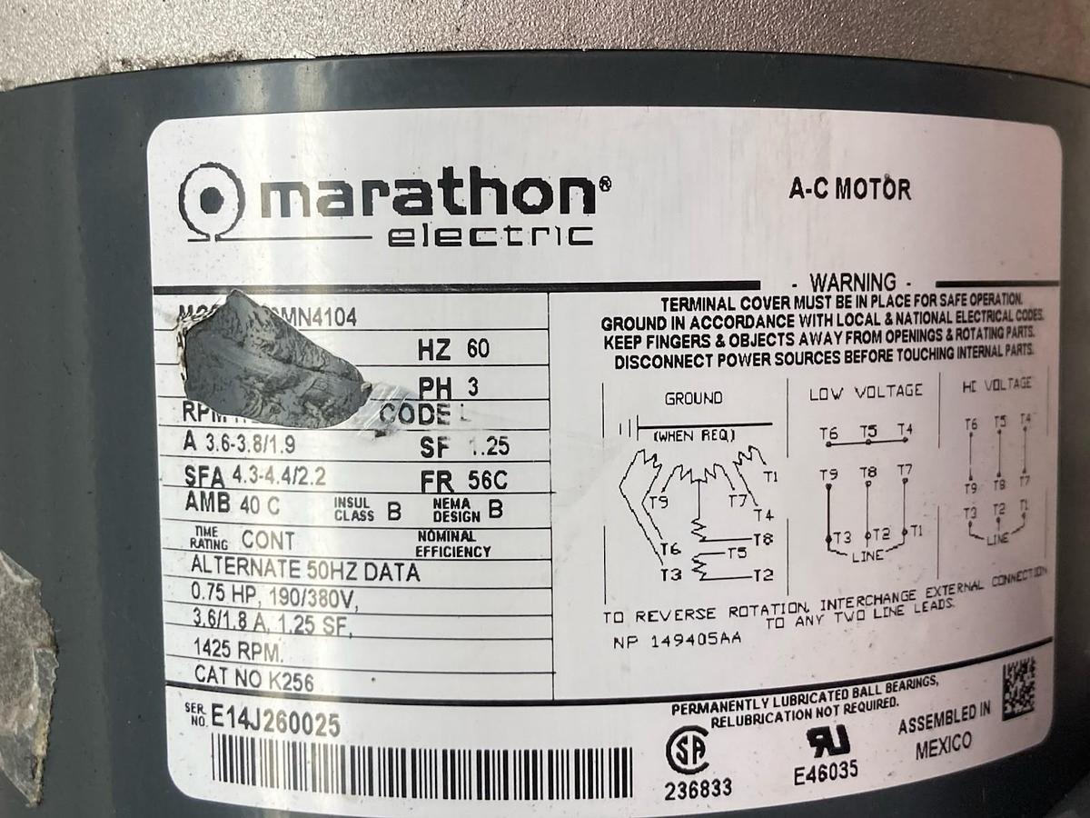 Used Dodge,20Q30R56WP,Tigear Gear Reducer Ratio 30:1 1HP 1745RPM